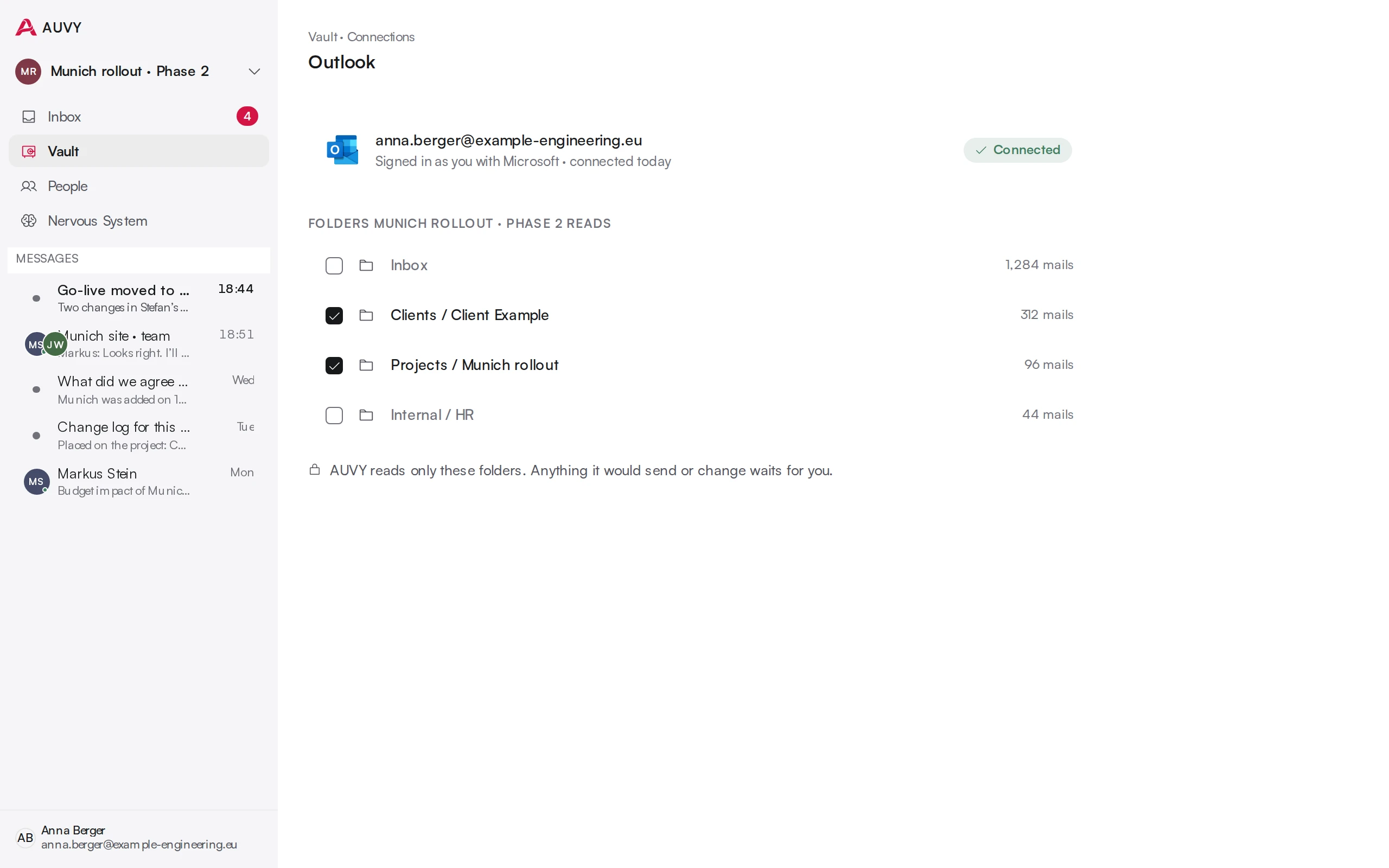 Outlook verbinden